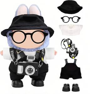 lot 1230 image: LABUBU 17cm Doll Clothes (No Doll)   6-Piece Set, Black