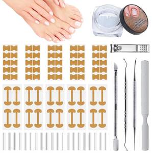 lot 1235 image: Ingrown Toenail Corrector Set with Strips (Silver)  Toenail Removal Kit