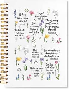 lot 1287 image: Christian Notebook for Women, Bible & Prayer Journal, Hardcover Spiral