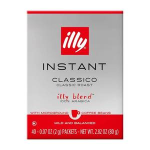 lot 1448 image: illy Instant Coffee Singles Classico Arabica 2g Each 40 Count 1 Pack