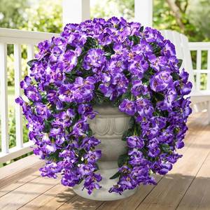 lot 1450 image: Fake Hibiscus Hanging Flowers, 2pcs UV-Resistant Silk Vines for Outdoors