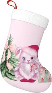 lot 1467 image: Wintertime Rabbit 17.7 Fireplace Hanging Xmas Stockings for Family
