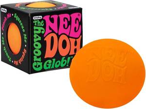lot 1470 image: Schylling NeeDoh Groovy Glob - Orange (Pack of 1)  The Original NeeDoh