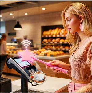 lot 1471 image: Fairy Pay Credit Card Wand - 14.2 Tap-to-Pay Debit Card Holder