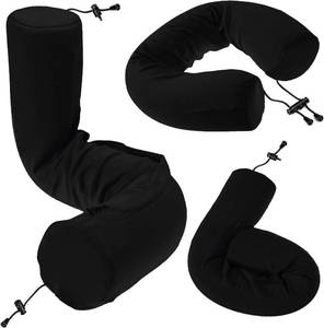 lot 1496 image: Dot&Dot Twist Memory Foam Travel Pillow for Airplanes - Bendable Neck Roll