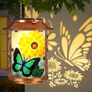 lot 1568 image: Butterfly Solar Lanterns Waterproof   Hanging Solar Lights for YardPatio