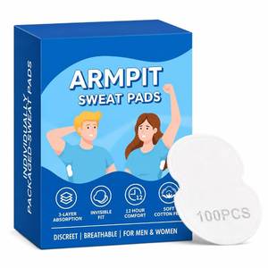 lot 1569 image: Disposable Armpit Sweat Pads 100 PCS   Invisible Shields for Men & Women
