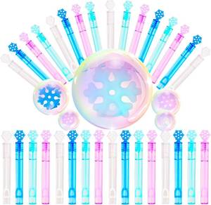 lot 1595 image: 2 Packs Mini Bubbles for Kids Favors   32 Pcs Bubble Wands, Classroom Prize