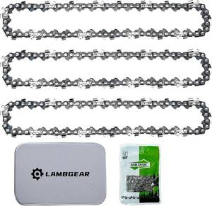 lot 1607 image: 12-Inch Chainsaw Chain Replacement, 3-Pack for Portable ElectricCordless Saw