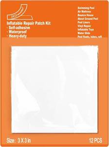 lot 1658 image: Pool Patch Repair Kit for Inflatables TPU Vinyl (12 Packs)