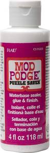 lot 1668 image: 3 Pack Mod Podge Puzzle Saver (4-Ounce), CS11223, 4 oz, 4 Fl Oz , White