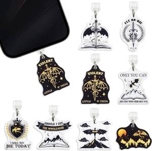 lot 1674 image: Dust Plug Charm Type C, 9 Pcs Book Lover Anti-Dust Plugs, USB-C Compatible