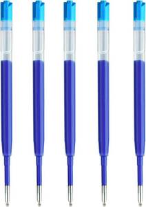 lot 1710 image: DunBong G2 Gel Refills 0.5mm Fine Point, 5-Pack - Blue