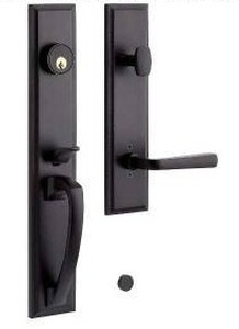 lot 18688 image: Signature Hardware Aurick Right Handed Keyed Entry Door Lever Set
