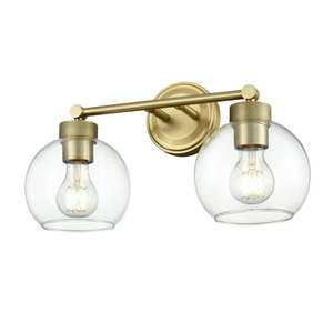 lot 18698 image: Millennium Lighting Vanity Light 16in Wide 2 Light Brass