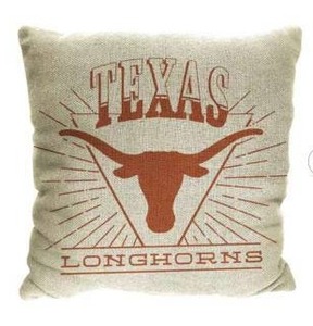 lot 18754 image: NCAA Texas Longhorns 26 x 26 Woven Tapestry Pillow, 2 Pack