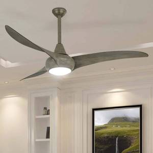 lot 18758 image: Minka-Aire Light Wave 52in Ceiling Fan LED Driftwood F844-DRF  Retail $279.95