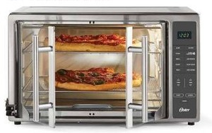 lot 18759 image: Oster Extra Large 42L French Door Countertop Toaster Oven- Retail $232