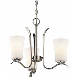 lot 18763 image: Kichler Armida 3-Light Mini Chandelier 43073NI