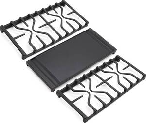 lot 12758 image: Criditpid WB31X27151 Side Grate & WB31X24738 Center Griddle Plate Kit GE