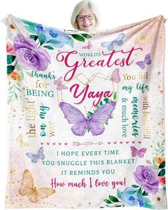 lot 12809 image: Yaya Gifts Blanket 60 x 50, Gifts for Yaya, Grandma, Grandkids