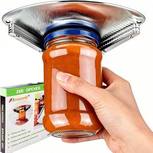 lot 12810 image: Moeuonb Under-Cabinet Jar Opener for Seniors, One-Handed, Stainless Steel