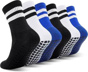 lot 12847 image: ELUTONG Youth Grip Soccer Socks - Crew for Baseball & Football - 6 Pack
