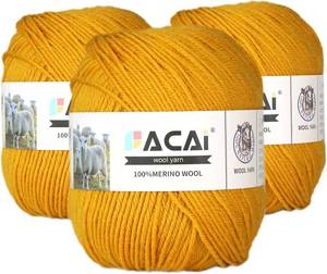 lot 12866 image: Facai Merino Yarn - Sock Yarn, 100% Merino, 1-Ball, 3.5oz, Worsted, Tuscan