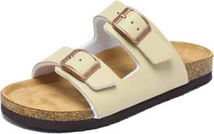 lot 12926 image: EQW Kids Sandals with Cork Footbed, Boys & Girls Slides  Size EUR 37