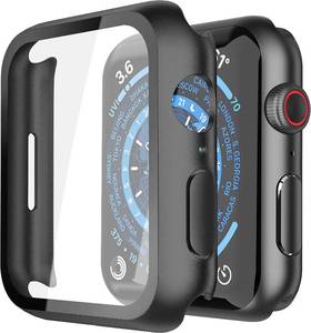 lot 12955 image: Misxi 2-Pack Hard PC Case with Tempered Glass for Apple Watch 45mm S9S8S7 3-Pa