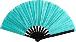 lot 12959 image: Aislor Glittery Sequins Handheld Silk Folding Fan for Dancing Cosplay Props