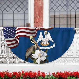 lot 12993 image: FLAGWIX Louisiana State Flag 4th of July Bunting - 3x6 ft Outdoor (Pack 1)