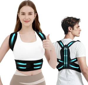lot 13001 image: Posture Corrector Back Brace for Women & Men, Adjustable, M (28-34 in)