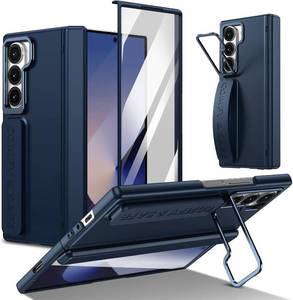 lot 13086 image: Samsung Galaxy Z Fold 6 Case with Hand Strap, Screen Protector, Kickstand