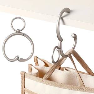lot 13099 image: Purse Hook for Table 2-in-1 Anti-Slip, Gift Box, Heavy-Duty Bag Hook (Silver)