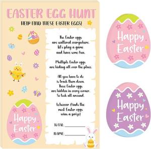 lot 13139 image: Easter Egg Hunt Game for Large Groups with 50 Paper Eggs - 25 Players 3pack