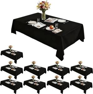 lot 13155 image: Rectangle Tablecloth 60x84, Black, Washable Polyester, 10 Pack