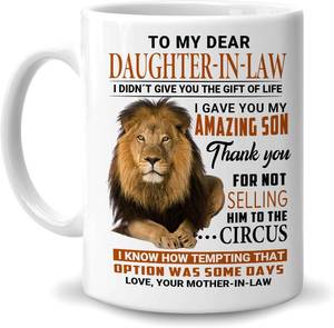 lot 13161 image: Hyturtle To My Dear Daughter-In-Law I Gave You My Amazing Son 11oz White Mug