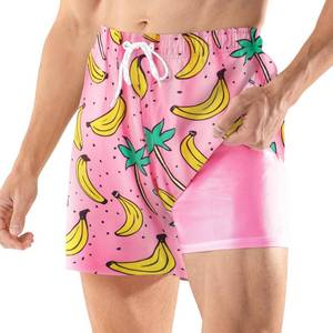 lot 13169 image: BRISIRA Mens Swim Trunks 5-Inch Quick-Dry with Compression Liner, Pockets 2XL