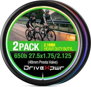 lot 13195 image: Bike Inner Tube 700x23-25,28-32,35-43c (28) 48mm Presta Valve - 2 Pack
