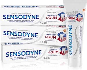 lot 13209 image: Sensodyne Sensitivity & Gum Whitening Toothpaste, 3.4 oz (Pack of 3)