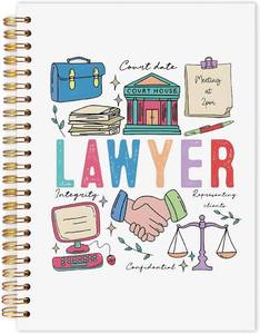 lot 13278 image: Lawyer Gifts Spiral Notebook - Attorney Journal for Note Taking, 5.5x8.3 in