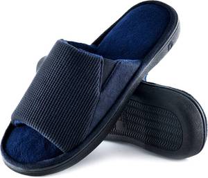 lot 13334 image: Mens Open-Toe Memory Foam House Slippers, Slip-On, Breathable XL 13-14