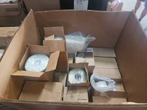 lot 18767 image: Bulk lot of Industrial Plastic Film Rolls - Packaging Supplies, Camouflage Golf balls, Tarps, and more