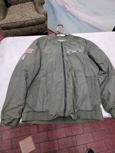 lot 63701 image: Nike Dallas Cowboys NFL Salute to Service reversible bomber jacket