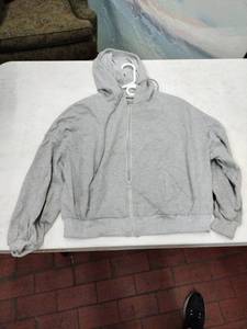 lot 63711 image: gray full-zip hoodie