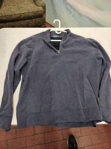 lot 63713 image: Polo by Ralph Lauren navy blue quarter-zip pullover - XXL