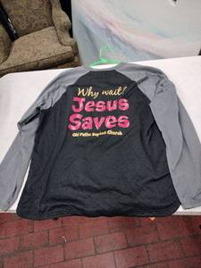 lot 63731 image: Jesus Saves Old Path Baptist Church Sweater 2XL