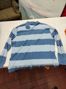 lot 63732 image: Roundtree & Yorke striped polo shirt - XL