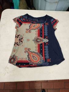 lot 63755 image: Lucky Brand blue bandana print shirt - S
